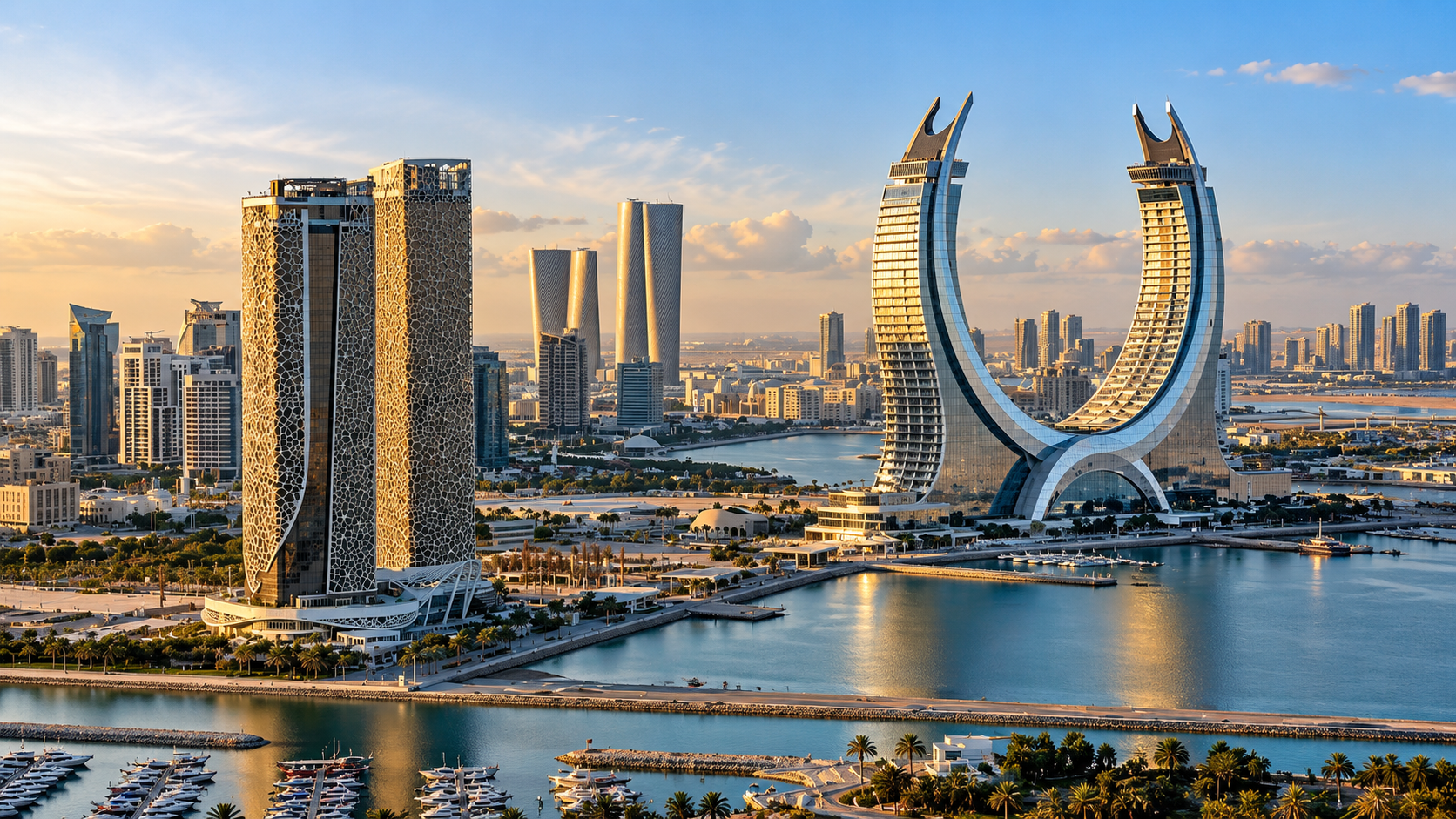 Lusail waterfront skyline, Qatar